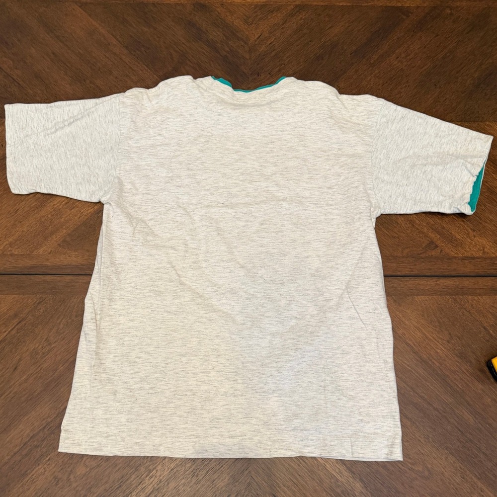 Vintage Dolfin Puerto Vallarta Just Do Me Graphic T-Shirt Gray Teal Large - Picture 2 of 6